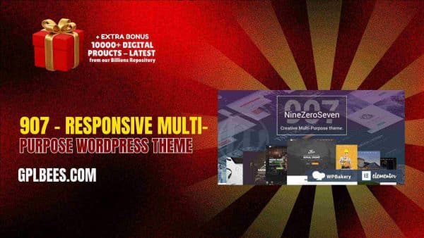 907 – Responsive Multi-Purpose Wordpress Theme At Best Price - Gpl Bees