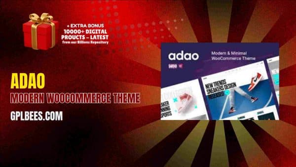 Adao – Modern Woocommerce Theme At Best Price - Gpl Bees