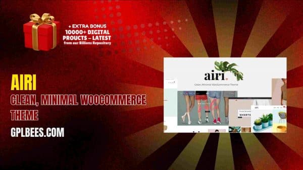 Airi – Clean, Minimal Woocommerce Theme At Best Price - Gpl Bees