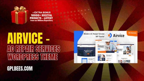Airvice – Ac Repair Services Wordpress Theme At Best Price - Gpl Bees