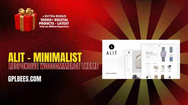 Alit – Minimalist Responsive Woocommerce Theme At Best Price - Gpl Bees