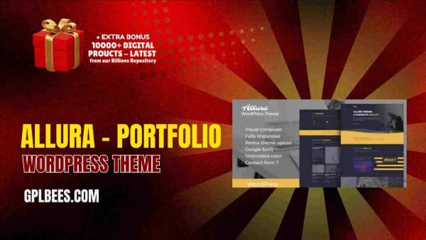 Allura – Portfolio Wordpress Theme At Best Price - Gpl Bees