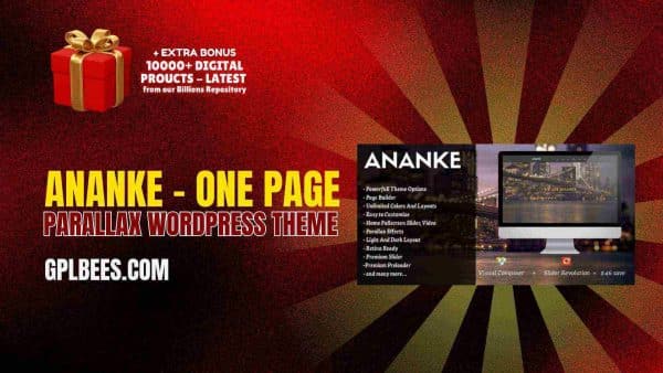 Ananke – One Page Parallax Wordpress Theme At Best Price - Gpl Bees