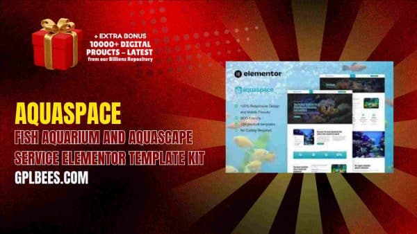 Aquaspace – Fish Aquarium And Aquascape Service Elementor Template Kit At Best Price - Gpl Bees