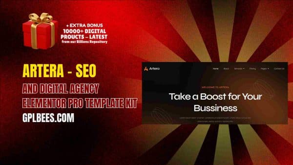 Artera – Seo And Digital Agency Elementor Pro Template Kit At Best Price - Gpl Bees