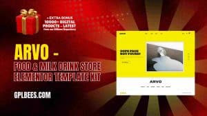 Arvo – Food & Milk Drink Store Elementor Template Kit