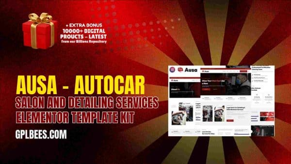 Ausa – Autocar Salon And Detailing Services Elementor Template Kit At Best Price - Gpl Bees
