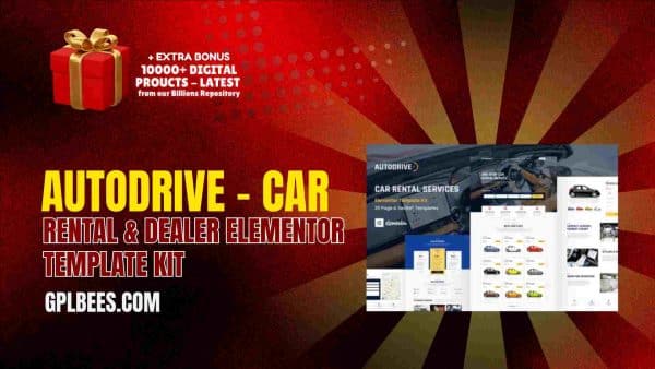 Autodrive – Car Rental &Amp; Dealer Elementor Template Kit At Best Price - Gpl Bees
