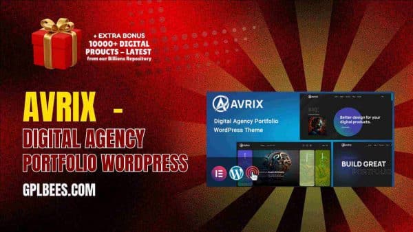 Avrix  - Digital Agency Portfolio Wordpress At Best Price - Gpl Bees