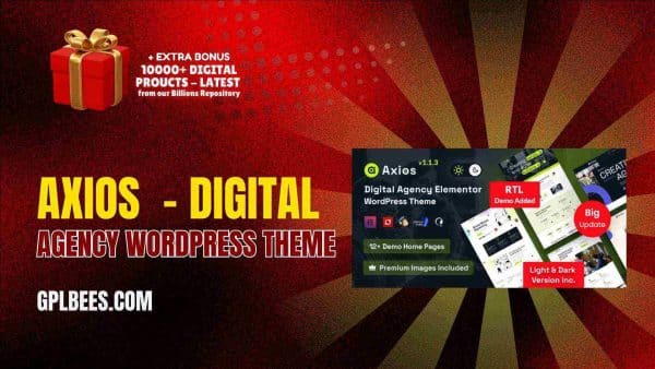 Axios  - Digital Agency Wordpress Theme At Best Price - Gpl Bees
