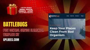BattleBugs – Pest Control Service Elementor Template Kit - Buy GPL 17 at Best Price