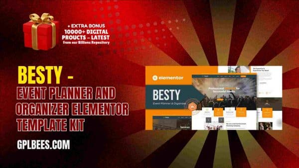 Besty – Event Planner And Organizer Elementor Template Kit At Best Price - Gpl Bees