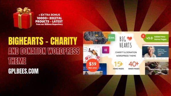 Bighearts – Charity And Donation Wordpress Theme At Best Price - Gpl Bees