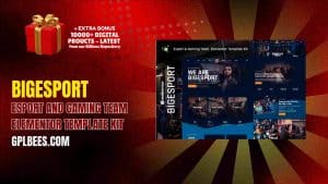 Bigesport – Esport and Gaming Team Elementor Template Kit - Buy GPL 19 at Best Price