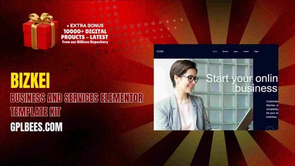 Bizkei – Business And Services Elementor Template Kit At Best Price - Gpl Bees