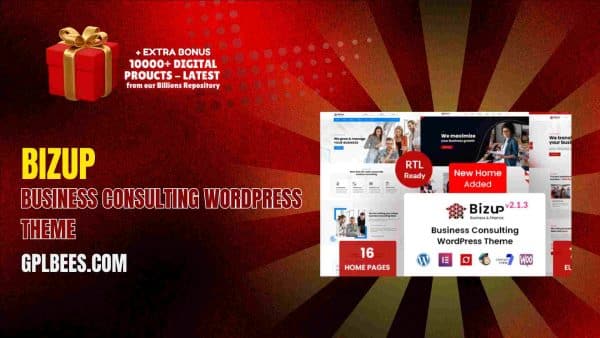 Bizup – Business Consulting Wordpress Theme At Best Price - Gpl Bees