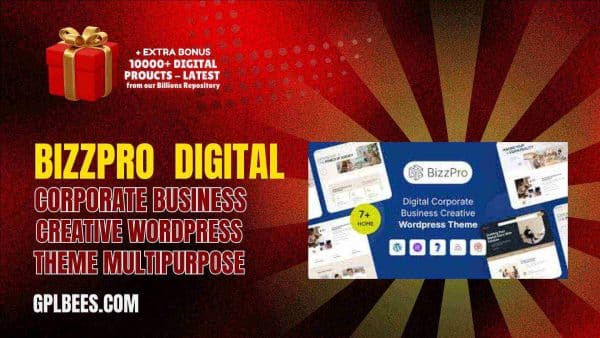Bizzpro  – Digital Corporate Business Creative Wordpress Theme Multipurpose At Best Price - Gpl Bees