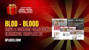 Blod – Blood Drive & Donation Campaigns Elementor Template Kit - Buy GPL 21 at Best Price
