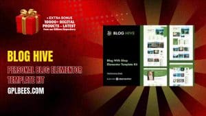 Blog Hive – Personal Blog Elementor Template Kit - Buy GPL 21 at Best Price