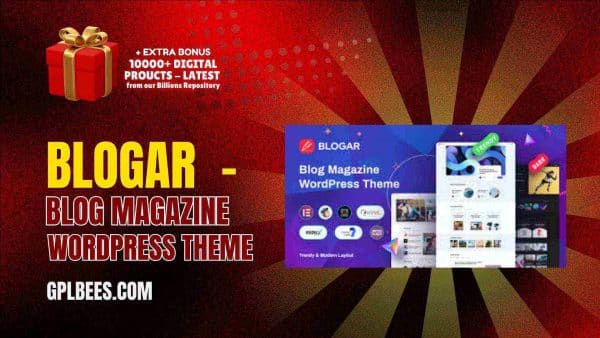 Blogar – Blog Magazine Theme At Best Price - Gpl Bees
