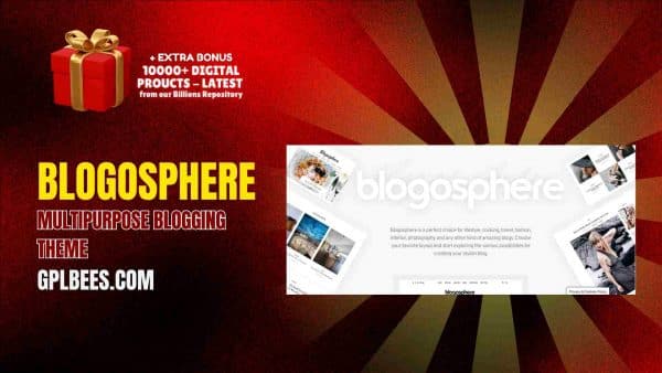Blogosphere Multipurpose Blogging Theme At Best Price - Gpl Bees