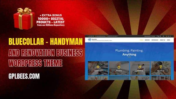 Bluecollar – Handyman And Renovation Business Wordpress Theme At Best Price - Gpl Bees