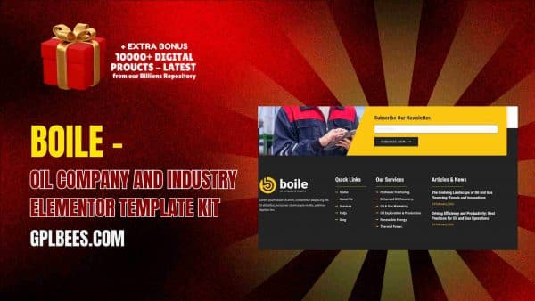 Boile – Oil Company And Industry Elementor Template Kit At Best Price - Gpl Bees
