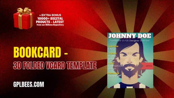 Bookcard – 3D Folded Vcard Template At Best Price - Gpl Bees