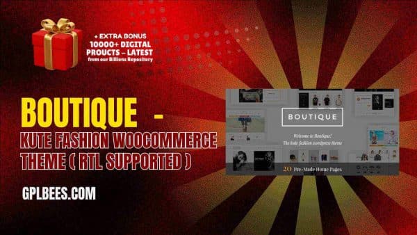 Boutique  - Kute Fashion Woocommerce Theme ( Rtl Supported ) At Best Price - Gpl Bees