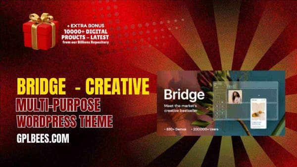 Bridge  - Creative Multi-Purpose Wordpress Theme At Best Price - Gpl Bees