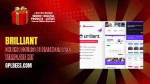 Brilliant – Online Course Elementor Pro Template Kit - Buy GPL 25 at Best Price