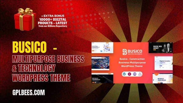 Busico  - Multipurpose Business &Amp; Technology Wordpress Theme At Best Price - Gpl Bees