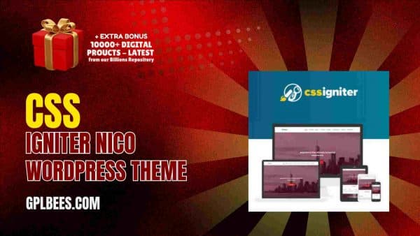 Css Igniter Nico Wordpress Theme At Best Price - Gpl Bees