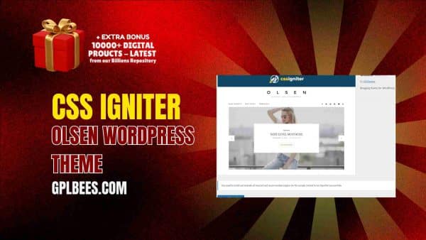 Css Igniter Olsen Wordpress Theme At Best Price - Gpl Bees
