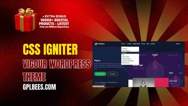 Css Igniter Vigour Wordpress Theme At Best Price - Gpl Bees