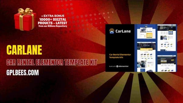 Carlane – Car Rental Elementor Template Kit At Best Price - Gpl Bees