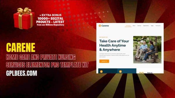 Carene – Home Care And Private Nursing Services Elementor Pro Template Kit At Best Price - Gpl Bees