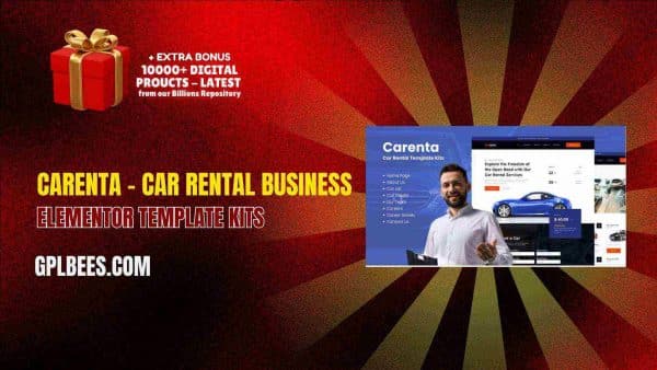 Carenta – Car Rental Business Elementor Template Kits At Best Price - Gpl Bees