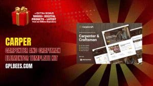 Carper – Carpenter and Craftman Elementor Template Kit - Buy GPL 32 at Best Price