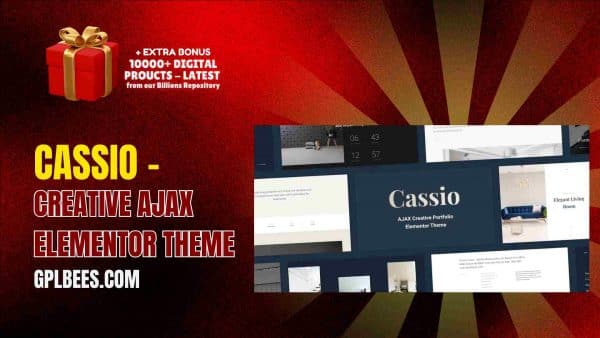 Cassio – Creative Ajax Elementor Theme At Best Price - Gpl Bees