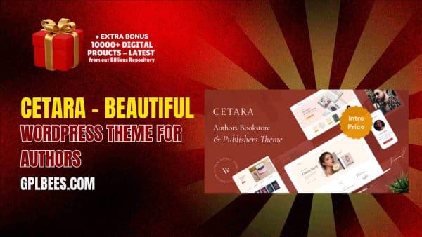 Cetara – Beautiful Wordpress Theme For Authors At Best Price - Gpl Bees
