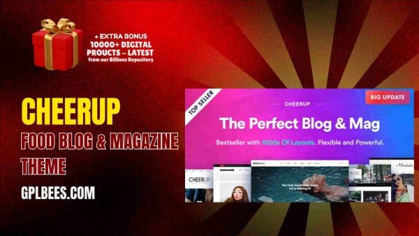 Cheerup Food Blog &Amp; Magazine Theme At Best Price - Gpl Bees