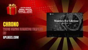Chrono – Watch Service Elementor Template Kit - Buy GPL 36 at Best Price