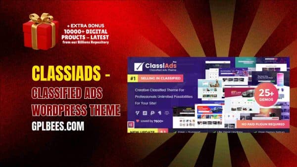 Classiads – Classified Ads Wordpress Theme At Best Price - Gpl Bees