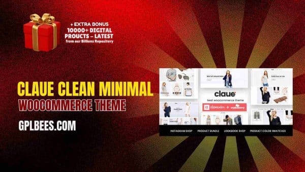 Claue Clean Minimal Woocommerce Theme At Best Price - Gpl Bees