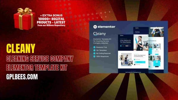 Cleany – Cleaning Service Company Elementor Template Kit At Best Price - Gpl Bees