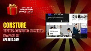 Consture – Business Consulting Elementor Template Kit - Buy GPL 51 at Best Price