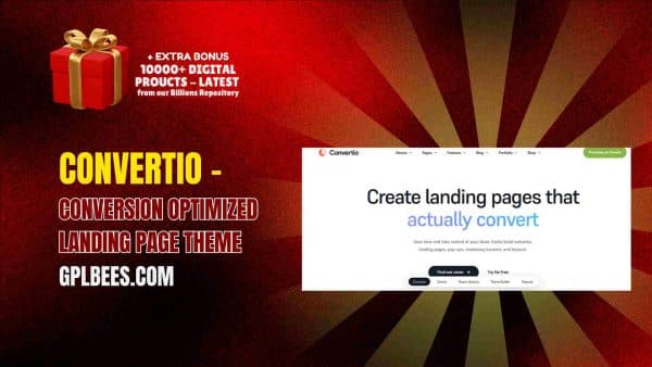 Convertio – Conversion Optimized Landing Page Theme At Best Price - Gpl Bees