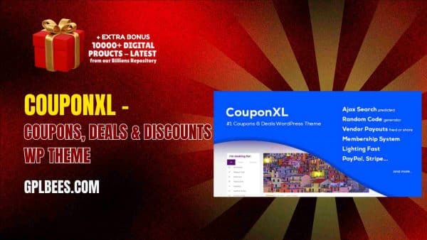 Couponxl – Coupons, Deals &Amp; Discounts Wp Theme At Best Price - Gpl Bees