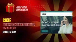 Coxe – Business Consulting Elementor Template Kit - Buy GPL 54 at Best Price